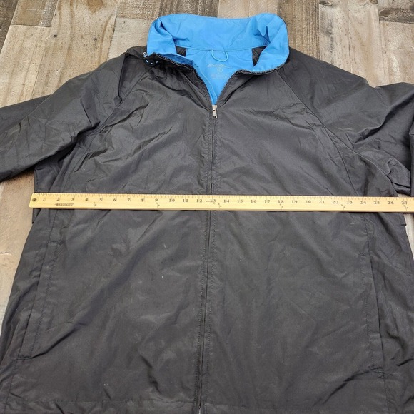 Mens Eddie Bauer size XL Tall Black Vented Packable Windbreaker Jacket - Picture 4 of 8